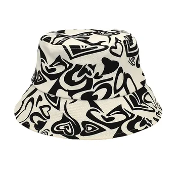2023 Naujas Spausdinti Panamos Skrybėlės Vyrų Japonijos Lauko skėtį nuo saulės Žvejys Kepurės Kelionės Paplūdimio Mielas dvipusis Kibirą Skrybėlės