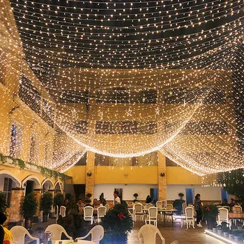 Kalėdų Žiburiai 10m 100leds LED String Šviesos Lauko Žvaigždžių Šviesos Dekoracijos, Sodas, Parkas, Pasakų Šviesos Girlianda Atostogų Dekoras